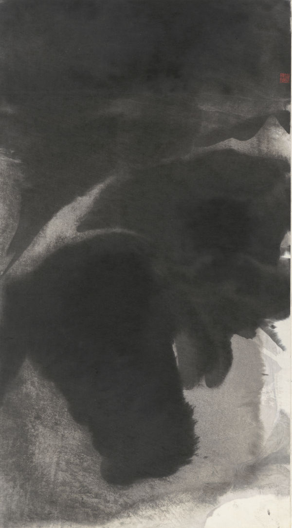 李安成 Lee An-cheng 無題山水 Untitled (Landscape) , c. 1980s-1990s 水墨／紙本 Ink on paper 20 5/8 x 11 3/8 in 52.5 x 29 cm