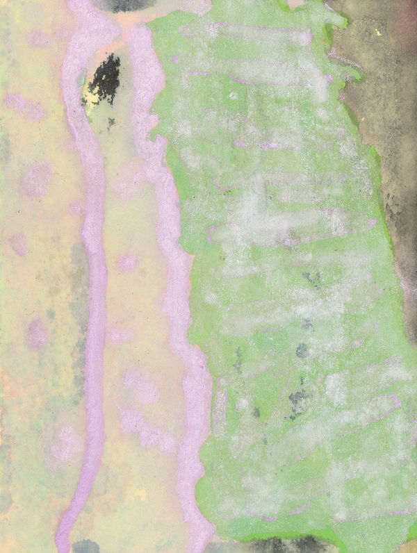 鄭帛囪 CHENG Po-Tsung 無題 Untitled, 2013-2022 水彩、原子筆、油漆筆、立可白（帶）／便條紙 Watercolor, ball pen, marker, white-out on note paper 4 x 3 in 10 x 7.6 cm