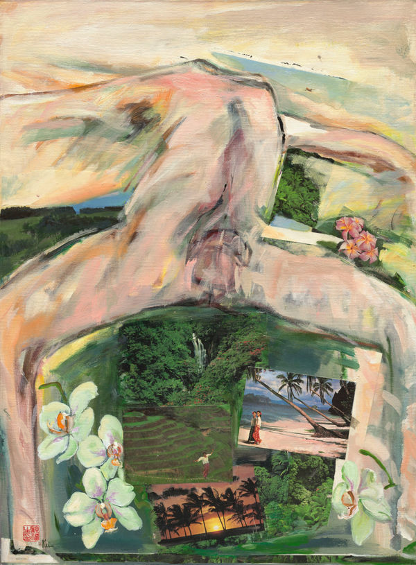 顧福生 Fu-Sheng KU 彼岸 The Distant Shore, 1993 綜合媒材／畫布 Mixed media on canvas 29 7/8 x 22 1/8 in 76 x 56 cm