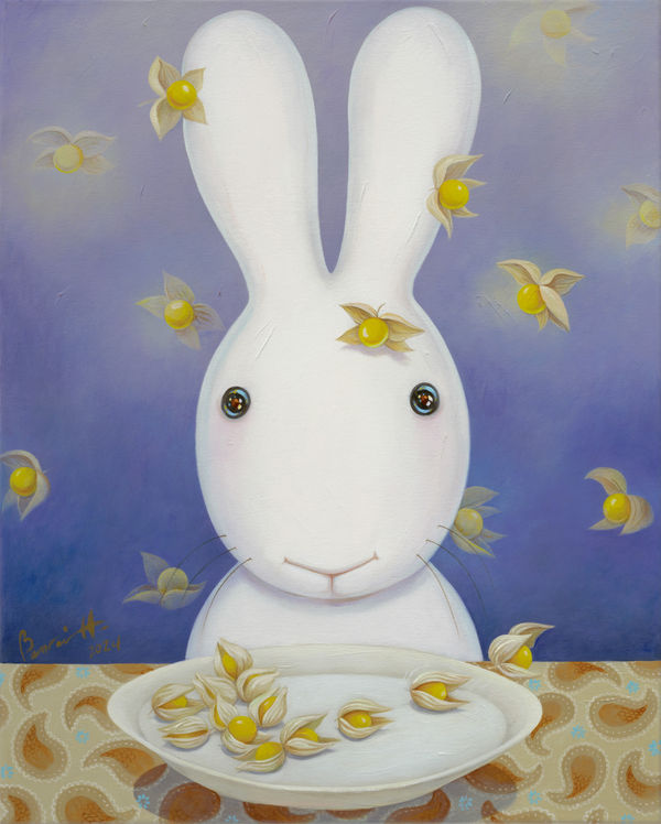 黃本蕊 Benrei HUANG 飛蚊症狂想曲 Floaters, 2024 壓克力顏料／畫布 Acrylic on canvas 76.5 x 61 cm