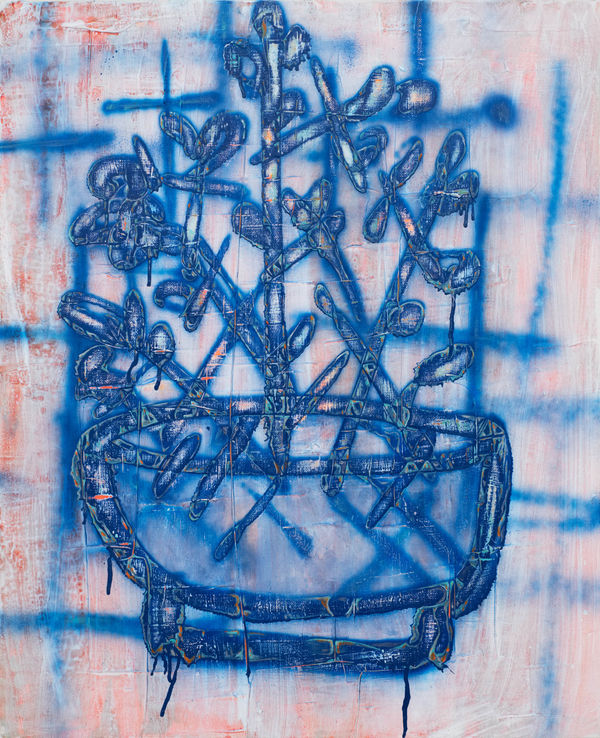 劉文豪 LIU Wen Hao 故障檢測 1 Troubleshoot 1, 2022 壓克力顏料、噴漆／畫布 Acrylic and spray print on canvas 25 5/8 x 20 7/8 in 65 x 53 cm