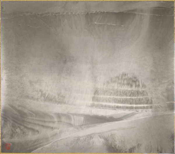 李安成 Lee An-cheng 無題山水 Untitled (Landscape) , c. 1999-2000s 水墨／畫宣板 Ink on paperboard 9 1/2 x 10 5/8 in 24 x 27 cm