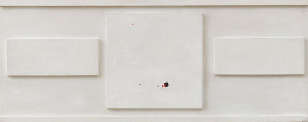 李元佳 LI Yuan-chia 2+2=0, 1965 油彩／木板 Oil on board 12 x 30 1/4 in 30.5 x 77 cm