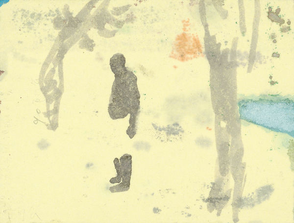 鄭帛囪 CHENG Po-Tsung 無題 Untitled, 2013-2022 水彩、原子筆、油漆筆、立可白（帶）／便條紙 Watercolor, ball pen, marker, white-out on note paper 3 x 4 in 7.6 x 10 cm