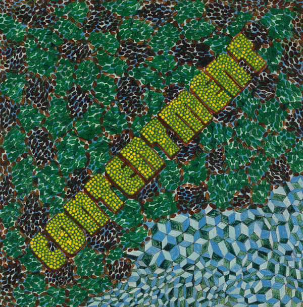 王玫玲 Mei Ling WANG 知足 Contentment, 2022 壓克力顏料、批土／畫布 Acrylic and putty on canvas 9 7/8 x 9 7/8 in 25 x 25 cm