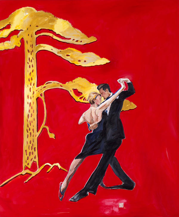 顧福生 Fu-Sheng KU 兩人世界 The Two of Us, 2009 油彩／畫布 Oil on canvas 60 x 50 in 152.4 x 127 cm