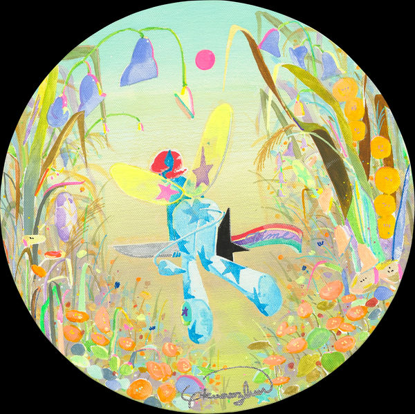 李冠王真 LIKUANZHEN 青春是盛開的花叢 Time is a Knife, 2024 壓克力顏料／畫布 Acrylic on canvas 30 x 30 cm