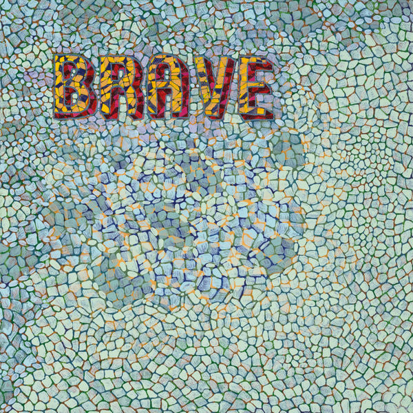 王玫玲 Mei Ling WANG 勇氣 Brave, 2022 壓克力顏料、批土／畫布 Acrylic and putty on canvas 9 7/8 x 9 7/8 in 25 x 25 cm