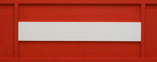 李元佳 LI Yuan-chia 無題 Untitled, c.1964 油彩、拼貼／木板 Oil and collage on board 12 x 30 1/2 in 30.5 x 77.5 cm