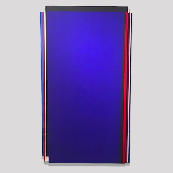 René Ugarte, Deux rectangles bleus (right section), 2014