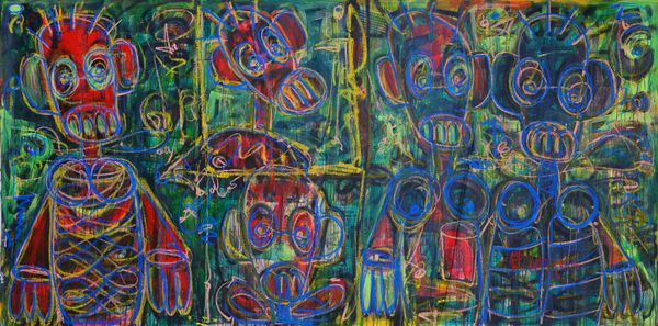 Aboudia, Nouchi Graffiti Vitalité, 2021