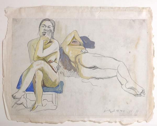 Liu Xiaodong 刘小东, Study of Two Nudes, 1993