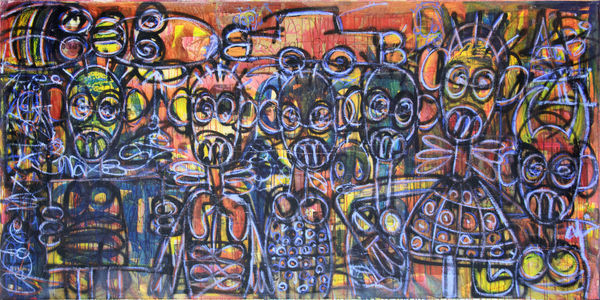 Aboudia, Les Coquins d'Abidjan en Couleur, 2021