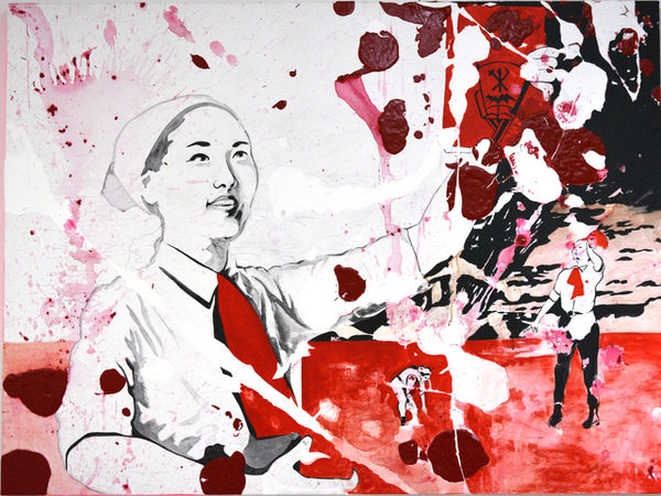 Mina Cheon, Dream Sequence: Hot Pink Drip Painting 04, 2016