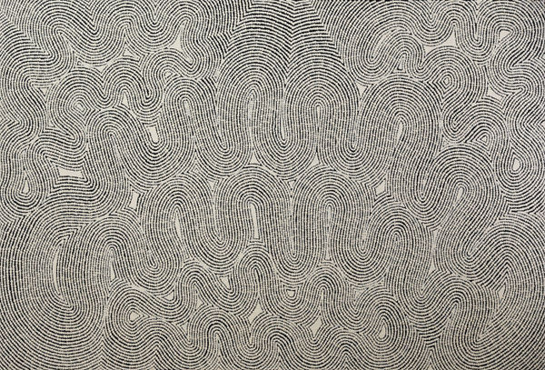 Tjulyata Kulyuru Tjukula/Waterholes, 2021 acrylic on linen 92 x 150 cm 36 1/4 x 59 1/8 in