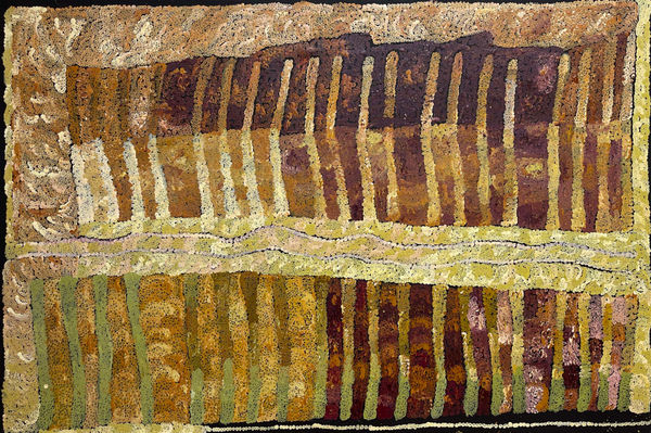 Betty Campbell Minymaku Tjukurpa (Women's Story), 2022 acrylic on linen 82 x 122 cm 32 1/4 x 48 in