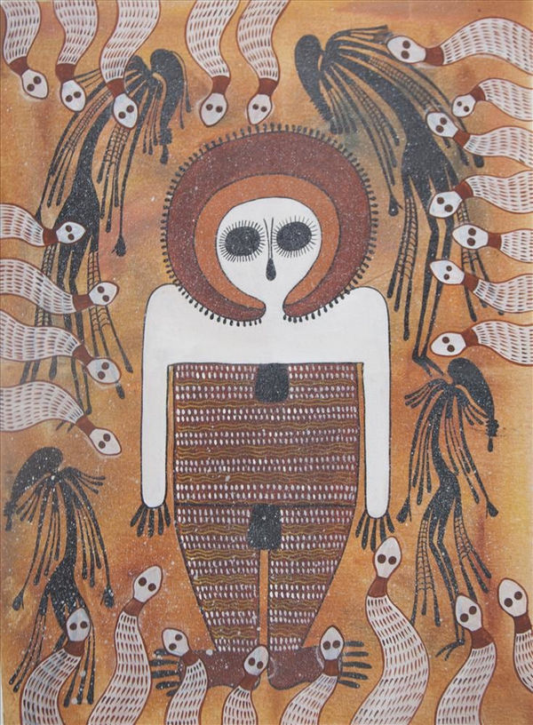 Samantha Topsey Allies/Wungundin, Wandjina, Gyorn Gyorn and Ungud (cloud and rain spirits, Bradshaw & totem), 2025