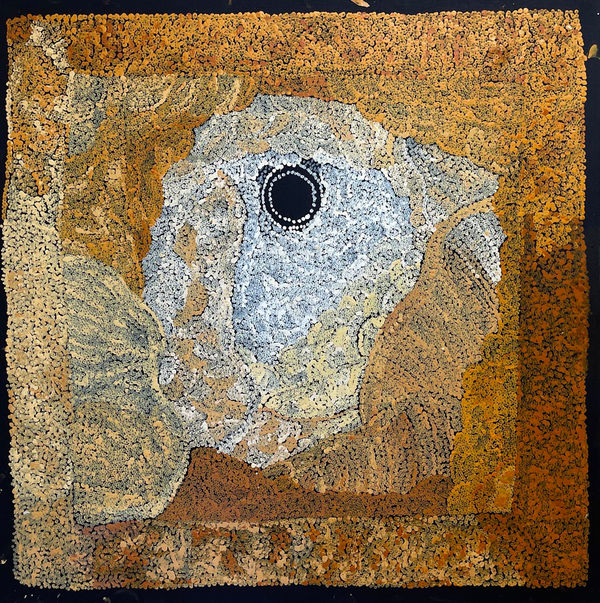Betty Campbell Minymaku Tjukurpa (Women's Story), 2022 acrylic on linen 101 x 101 cm 39 3/4 x 39 3/4 in