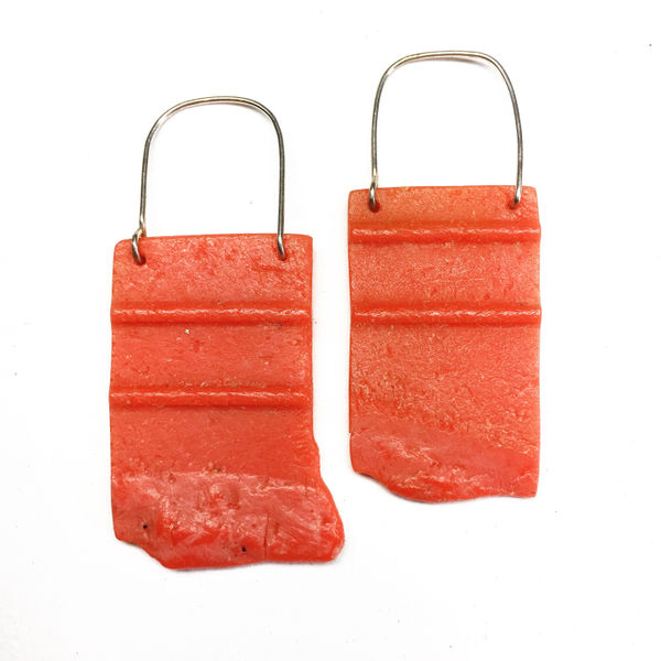 Melinda Young, Future Relic Series - Red Shard Earrings (Shady Beach, Yirrkala, NT), 2016