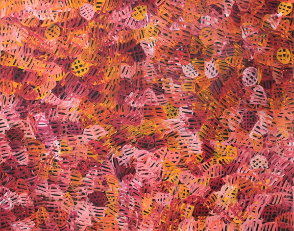 Emily Pwerle Awelye Atnwengerrp, 2022 acrylic on linen 120 x 150 cm 47 1/4 x 59 1/8 in