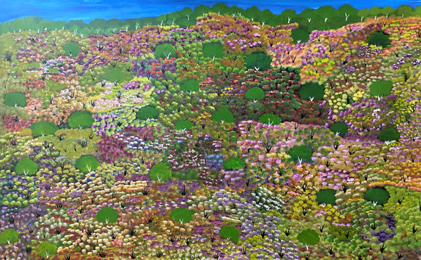 Ada Pula Beasley Epenarra - My Country, 2022 acrylic on linen 94 x 152 cm 37 1/8 x 59 7/8 in