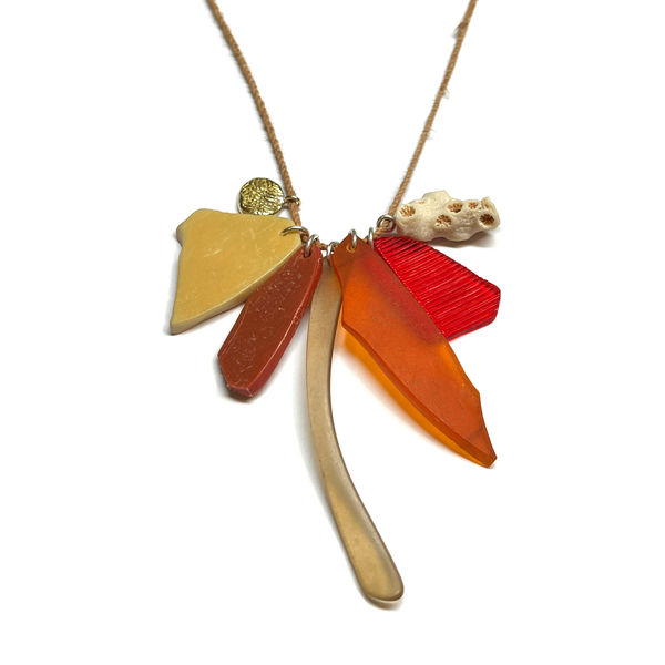 Melinda Young, Future Relic Series - Neckpiece II (Pukatja, APY Lands/Shady & Sunny Beach, Yirrkala, NT/Dharawal Country, NSW), 2015/2017/2024