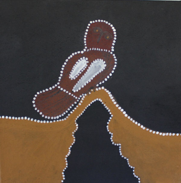 Mabel Juli Wiringgoon Doomboony , 2019 Ochre and charcoal on canvas 60 x 60 cm 23 5/8 x 23 5/8 in