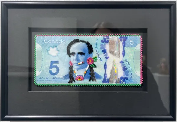 $5 (Pink and Green Border)