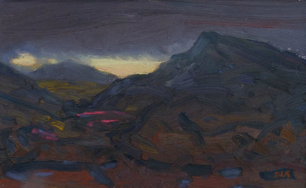 David Lloyd Griffith, Dusk - Allt Wen and Foel Llus, from Pensychnant