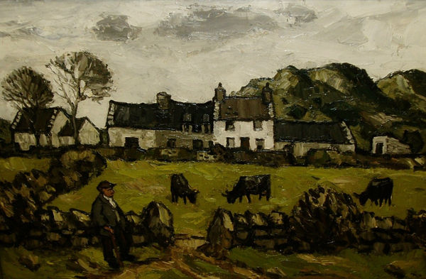 Kyffin Williams 1918 - 2006, Farm and Outbuildings, c1970s