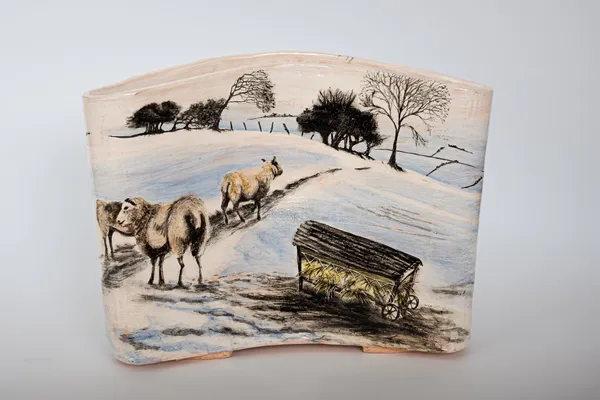 Helen Gittins, Winter 'hoofing the frozen ground'
