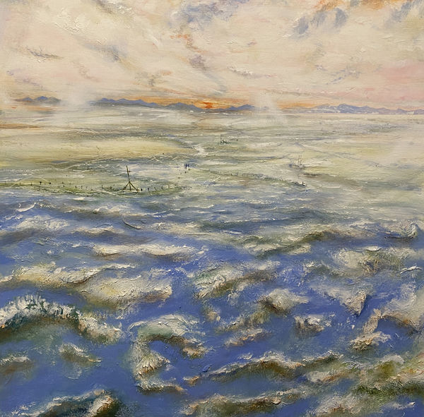 Iwan Gwyn Parry, The Mawddach Estuary at High Tide (Spring Sunset), 2024