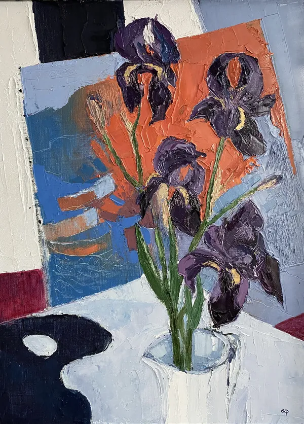 Gwilym Prichard 1931 - 2015, Irises in the Studio, 1998