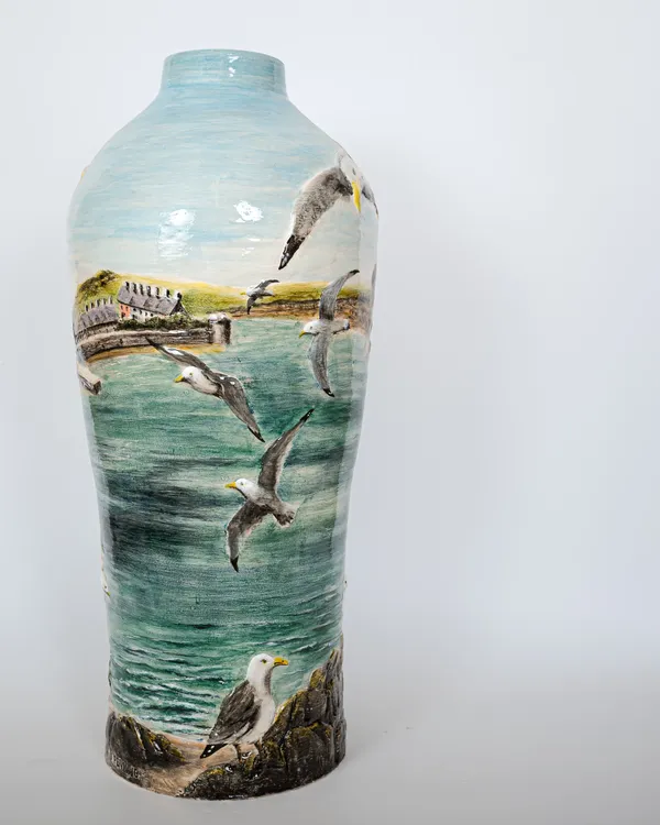 Helen Gittins, Herring Gulls: 'the path headed West past the gull raided bins'