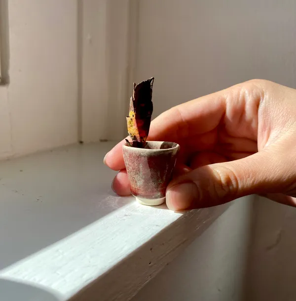 Champions cup - oxblood, 2020 glazed stoneware ceramic signed on the base