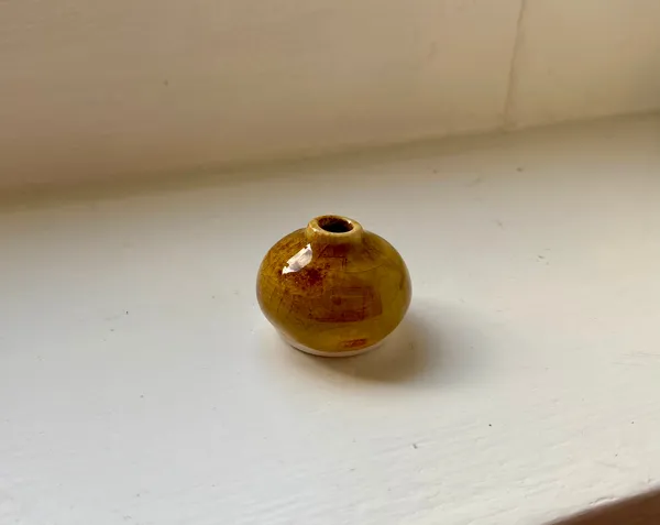 Autumn leaves moonjar VI, 2020 glazed stoneware ceramic signed on the base