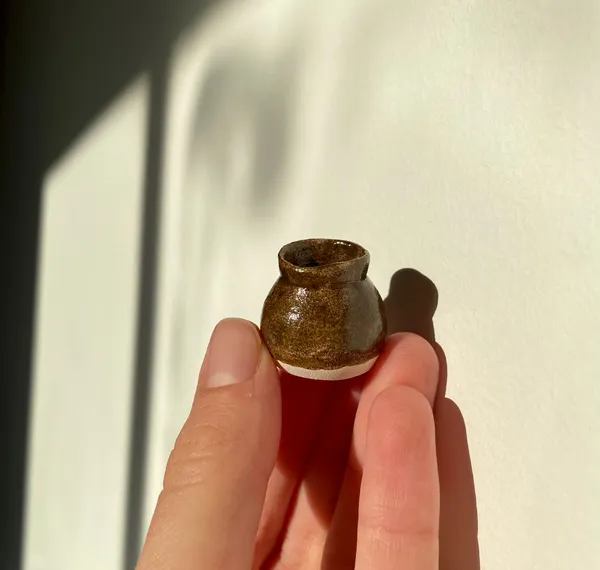 Autumn Brown I, 2020 glazed stoneware ceramic signed on the base