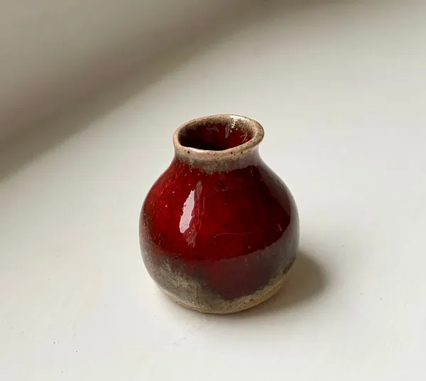 Oxblood red XII, 2020 glazed ceramic stoneware signed on the base