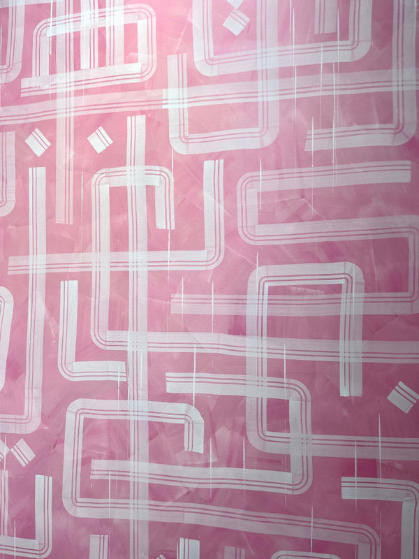 Diaa Allam, Virtues on pink, 2023