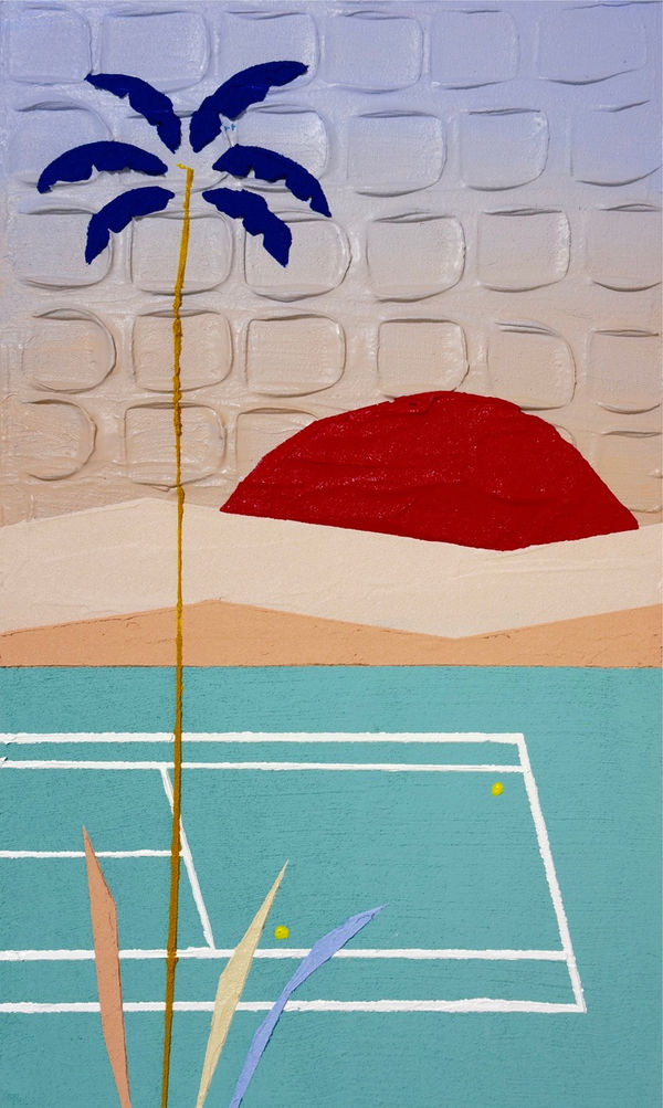 Ben Arpea, Sunset on a tennis court, 2024