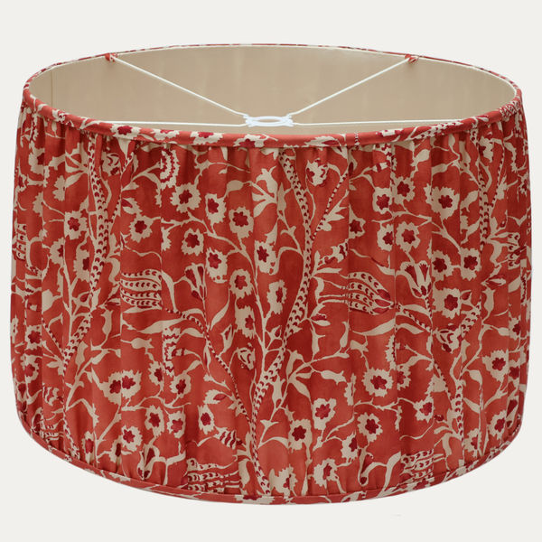 Clarence House Cannanore Coral Handsewn Pendant Lampshade