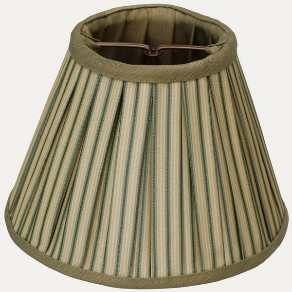Floren, 5in/13cm Claremont Florence Striped Silk Box Pleated Handsewn Lampshade
