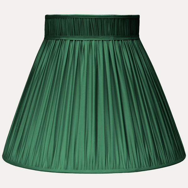 Douppion Evergreen Silk Collar Top Lampshade