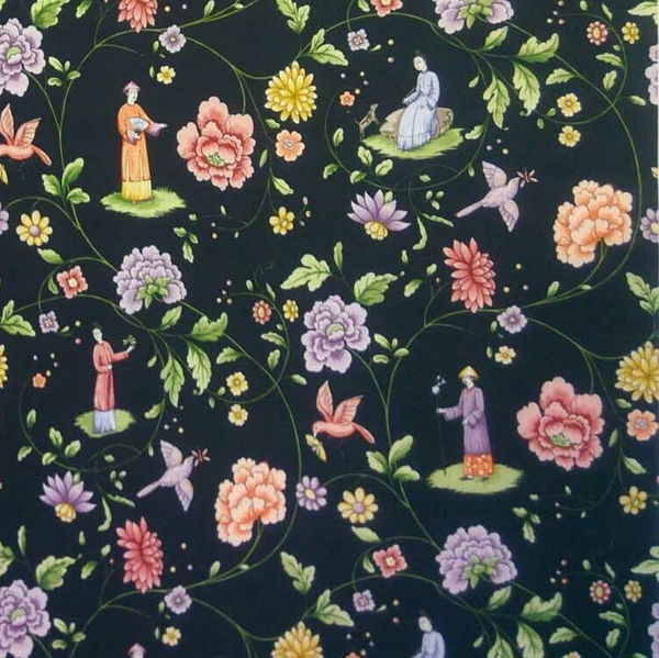 Oolong Poplin Black Multicolor