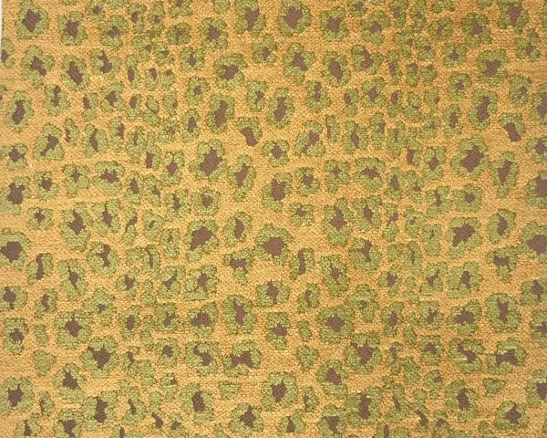 Reversible Leopard Chenille Green Gold