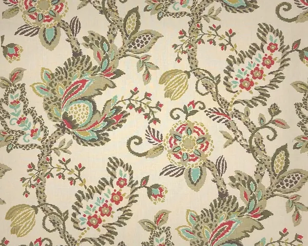 Campbell Floral Greens Red