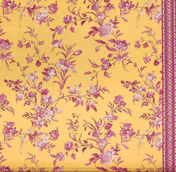 Avesnieres Flowers Canvas Yellow Raspberry