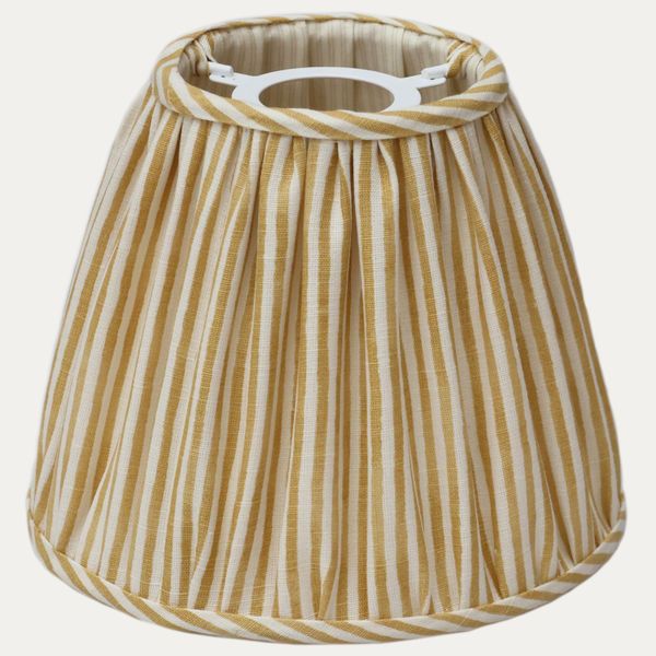 Chelsea Textiles Tiny Stripe Faded Yellow Lampshade for Reading Lights