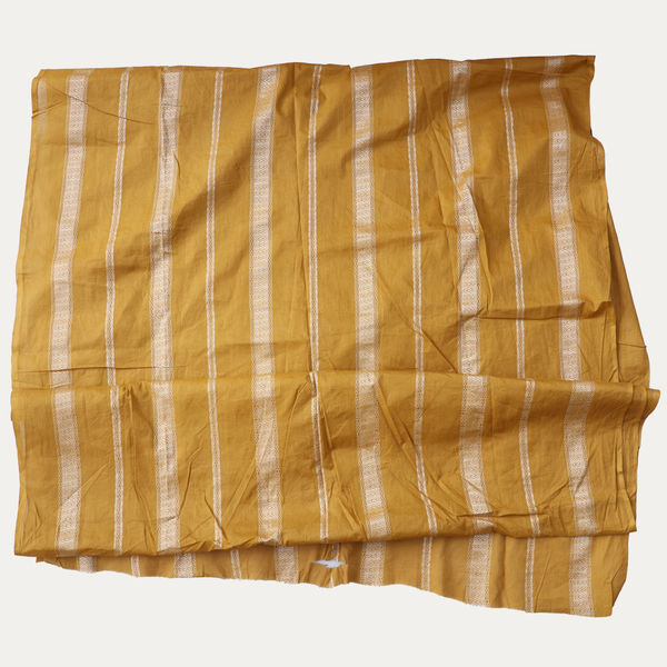Vintage Ocre Yellow Striped Sari