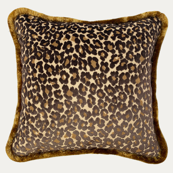 Oscar de la Renta Le Leopard Sable Decorative Cushion handmade by Floren